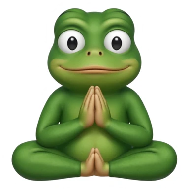 Pepe the frog praying sticker
