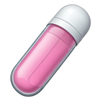 pink medication capsule sticker