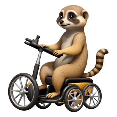 Meerkat in a power wheelchair  sticker
