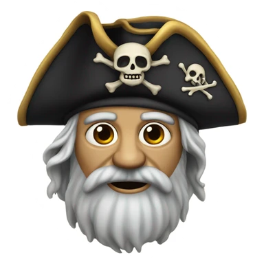 An old pirate with tentacles instead of a beard  sticker