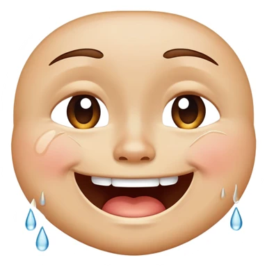 face with tears of joy, happy crying face sticker