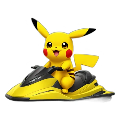 Pikachu sur un jetski sticker
