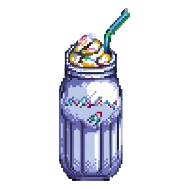 milkshake with two straws sticker