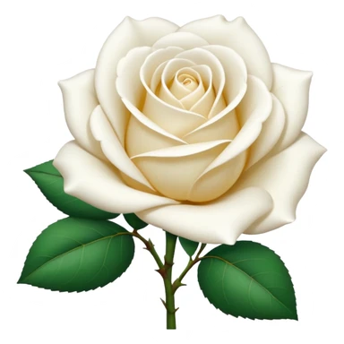 white rose, without green leaves, just flower sticker