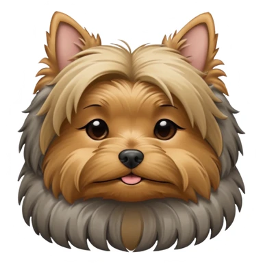 yorkshire dog laying down with closed eyes sticker