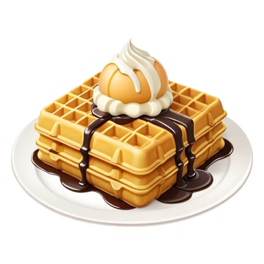Hong Kong egg waffle (bubble waffle) folded with ice cream inside sticker