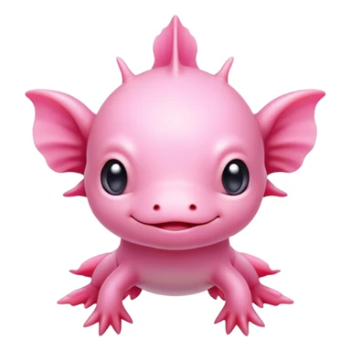 Сute baby axolotl sticker