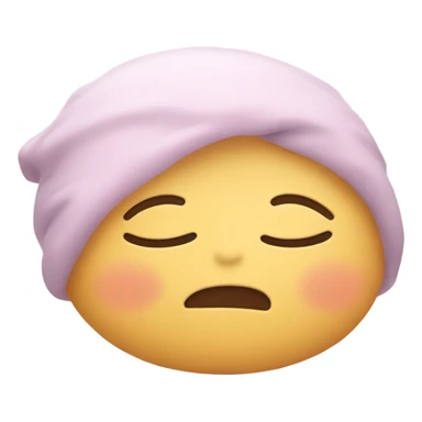 Pastel sleep emoji with zzz sticker