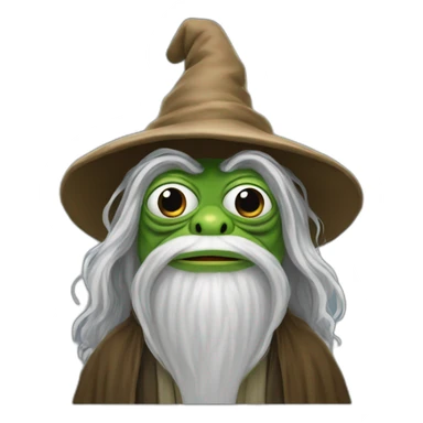 Pepe the frog as gandalf sticker
