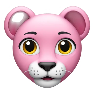 Heart with pink panther design sticker