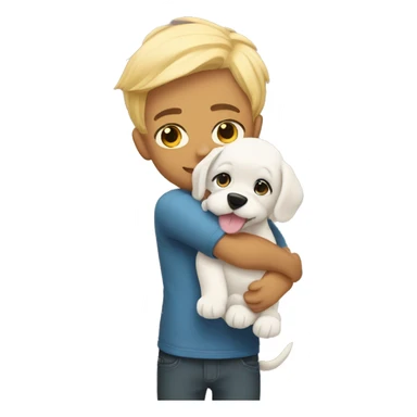 Me hug my puppy sticker