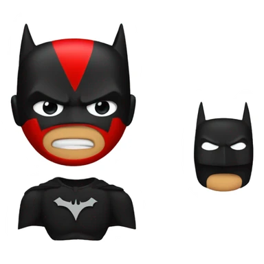 Batman black and red suit sticker