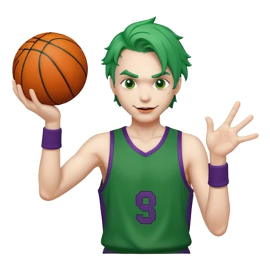 joker spinning ball on finger sticker