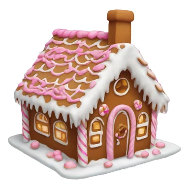 Gingerbread house with a pink bow  sticker
