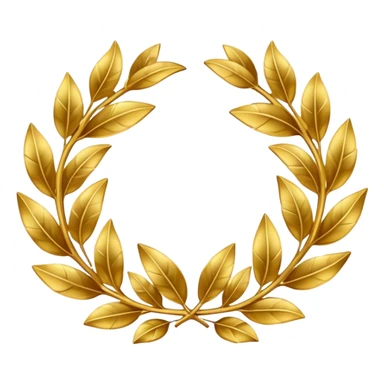 golden laurel wreath with dollar symbols sticker