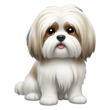 Long haired shi tzu sticker