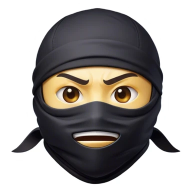 Clash of Clans aesthetic Comical Ninja Portrait Emoji, Head tilted dramatically with an exaggerated, fun expression and wide, comically expressive eyes peeking from a partially lifted mask, featuring a lean, agile form with playful stealth and natural skin tone, Simplified yet humorously expressive features, highly detailed, glowing with a slightly sassy shadowy glow, high shine, dramatic yet playful, stylized with an air of cheeky ninja mischief, soft glowing outline, capturing the essence of a meme-worthy ninja who blends humor with stealth into viral fame! sticker