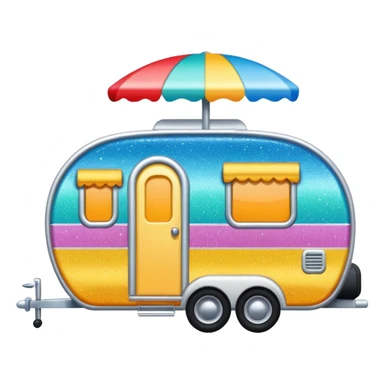 glitter caravan sticker