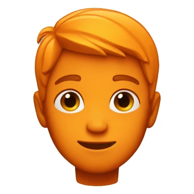 Orange boy sticker