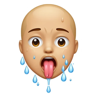 Tongue out spitting sticker