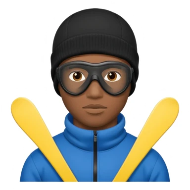 A black male in a ski mask sticker
