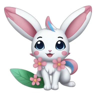 Sylveon with flower sticker
