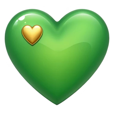 heart with golden and green colours sticker