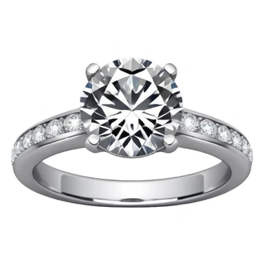 Ring round engagement ring pave  sticker