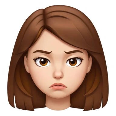 Fille énervé qui fait la tête  sticker