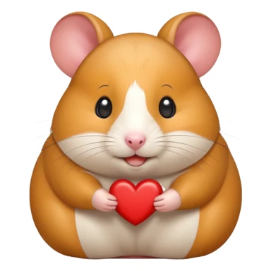happy heart hamster sticker