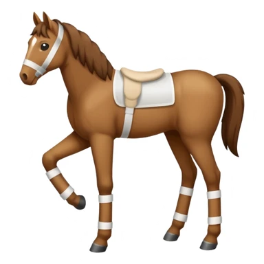 horse with one bandaged leg sticker
