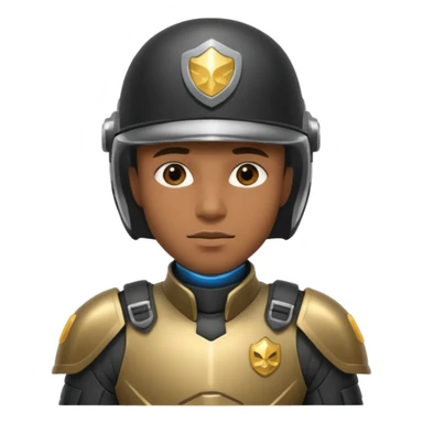 Futuristic black man cop sticker
