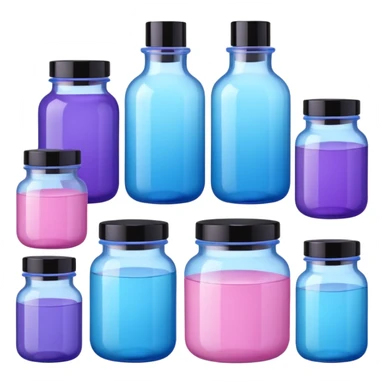 aesthetic skincare products asmr pink blue purple sticker