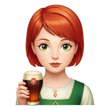 Irish short red hair Girl with Smithwick’s  sticker
