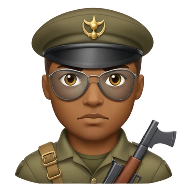 african-american mercenary with eye-patch sticker