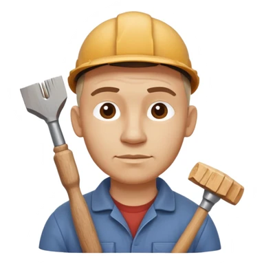 wood carving carpenter portrait, head and shoulders only, carving wooden figure with chisel, wood shavings visible, focused craftsman expression, artisan workshop vibe, 3D cartoon style, mobile game icon style, clean background, no text, no watermark
 sticker