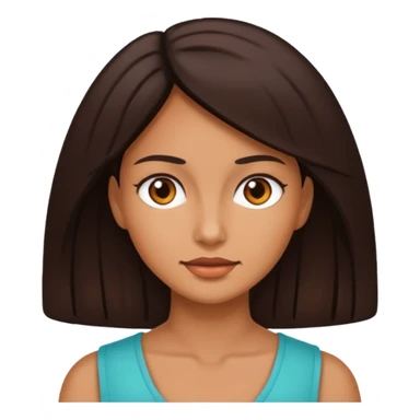  mujer de piel trigueña y pelo oscuro  sticker