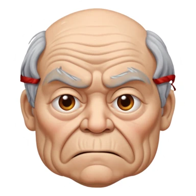 old grumpy person sticker