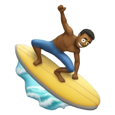 pillow surfing on a surfboard sticker