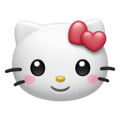 Hello kitty smiling hearts sticker