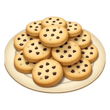 A plate of shortbread biscuits full of chocolate sticker