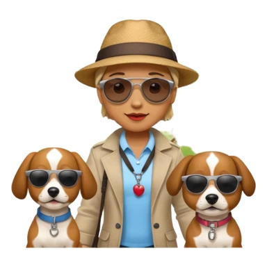 Walker + two dogs,Pet Walkers. sticker