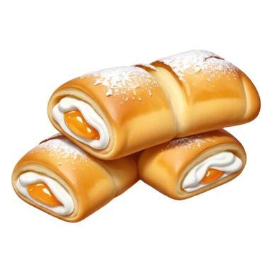 Traditional apricot kolaches folded and not round sticker