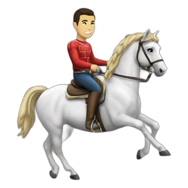 Cr7 sur cheval sticker