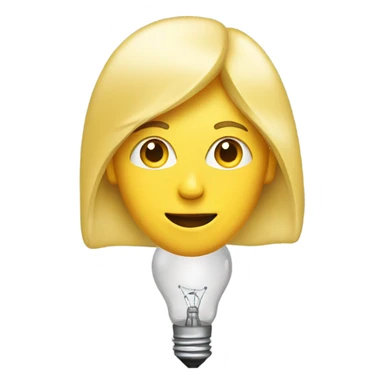 blond person with lightbulb over their head sticker