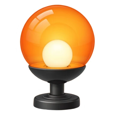 1980s orange lighting lamp sticker