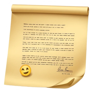 warranty contract golden paper signed, sticker