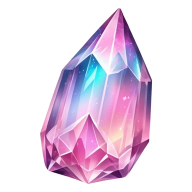 Pink iridescent nebula crystal shard sticker
