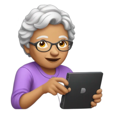 Grandma play video games sticker