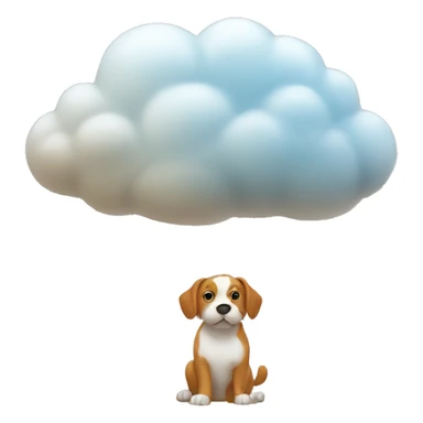A cloud that it is raining cat and dogs sticker